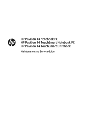 HP Pavilion 14-n200 Maintenance and Service Guide 1