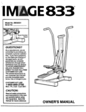 Image Fitness 833 Stepper English Manual