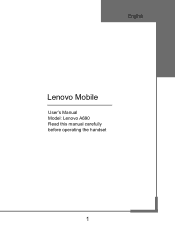 Lenovo A690 User Guide - Lenovo A690 Smartphone
