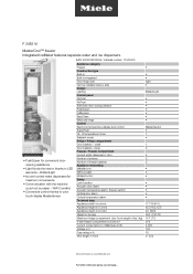 Miele F 2462 Vi Product sheet