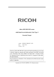 Ricoh Aficio MP 3351 Security Target