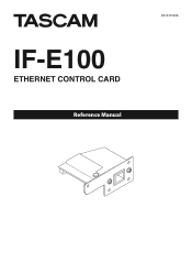 TASCAM IF-E100 Reference Manual
