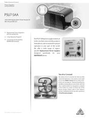 Behringer PSU7-SAA Product Information