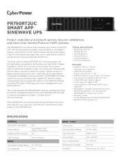 CyberPower PR750RT2UC Datasheet