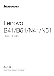Lenovo B51-35 Laptop (English) User Guide - Lenovo B41-35, B51-35 Laptop