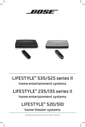 Bose Lifestyle 535 Series II Home Entertainment Owner's Guide