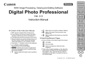 Canon EOS-1D C Digital Photo Professional Ver.4.3 for Windows Instruction Manual