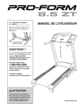 ProForm 8.5 Zt Treadmill Canadian French Manual