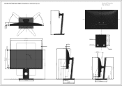 Dell P2317HWh Monitor Outline Drawing