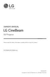 LG PU700R Owners Manual