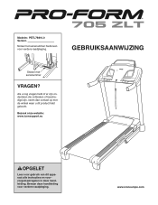 ProForm 705 Zlt Treadmill Dutch Manual