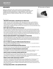 Sony HDR-PJ650V Marketing Specifications