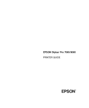 Epson Stylus Pro 7600 - Photographic Dye Ink User Manual