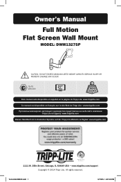 Tripp Lite DWM1327SP Owners Manual for Full Motion Flat Screen Wall Mount English