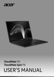 Acer TravelMate Spin P6 User Manual