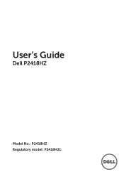 Dell P2418HZ Users Guide