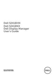 Dell S2418HN S2418HN/S2418NX Display Manager Users Guide