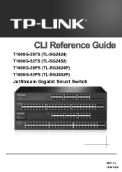 TP-Link T1600G-52PS TL-SG2452P T1600G-28PSTL-SG2424P V1 CLI Reference Guide