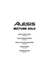 Alesis MicTube Solo Quick Start Guide