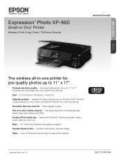 Epson XP-960 Product Specifications