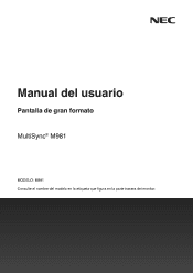 Sharp M981 User Manual - NEC - Spanish