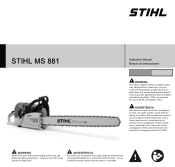 Stihl MS 881 Instruction Manual
