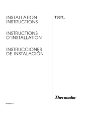 Thermador T36IT800NP Installation Manual