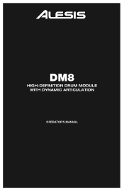 Alesis DM8 Pro Kit Operation Manual