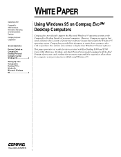 HP Evo D300v Using Windows 95 on Compaq Evo Desktop Computers