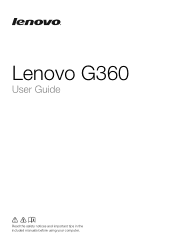 Lenovo G360 Laptop User Guide