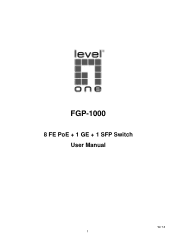 LevelOne FGP-1000 Manual