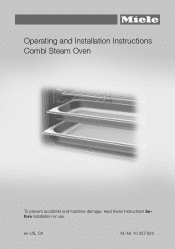 Miele DGC 6805-1 Operating instructions/Installation instructions