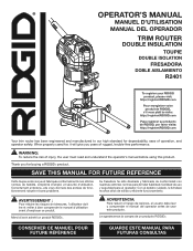 Ridgid R2401 Operation Manual