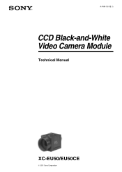 Sony XCEU50 Product Manual (Black & White Analog Camera)