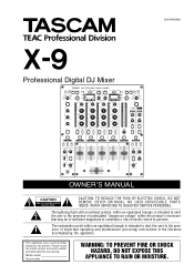 TASCAM X-9 Owners Manual