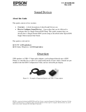 Epson KDS Expansion Box KD-IB01 KDS Quick User Manual - Sound Devices