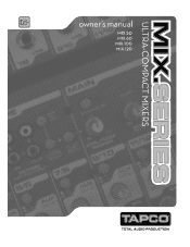 Mackie Mix 120 Owners Manual