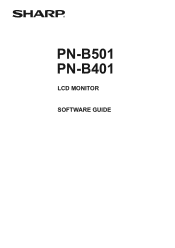 Sharp PN-B401 PN-B401 | PN-B501 Software Guide