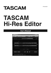 TASCAM Hi-Res Editor Owners Manual