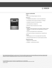 Bosch HII8057U Product Spec Sheet