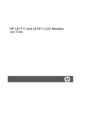 Compaq LE1911 LE1711 and LE1911 LCD Monitors User Guide