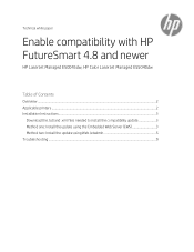 HP LaserJet Managed E50045 Enable compatibility with FutureSmart 4.8 and newer