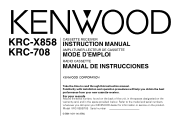 Kenwood KRC-X858 User Manual