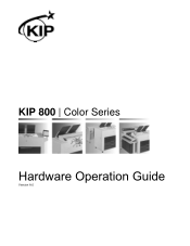 Konica Minolta KIP 800 Color Series KIP 800 Series Hardware Operation Guide