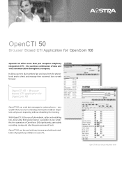 Aastra OpenCTI 50 Datasheet OpenCTI 50