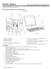 HP dx2080 dx2080 Quick Reference Guide