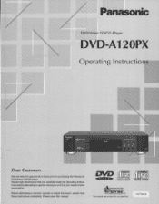 Panasonic DVDA120PX DVDA120PX User Guide