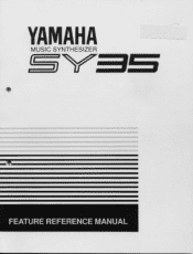 Yamaha SY35 Owner's Manual (feature Reference)