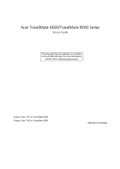 Acer TravelMate 6000 TravelMate 6000/8000 Service Guide