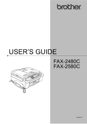 Brother International FAX2580C User Guide